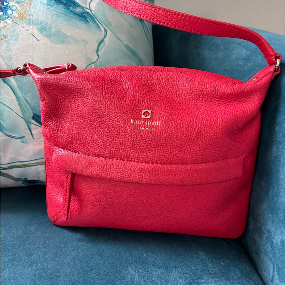 EUC Kate Spade Pebbled Leather Shoulder Bag / Crossbody bag - Picture 2 of 16